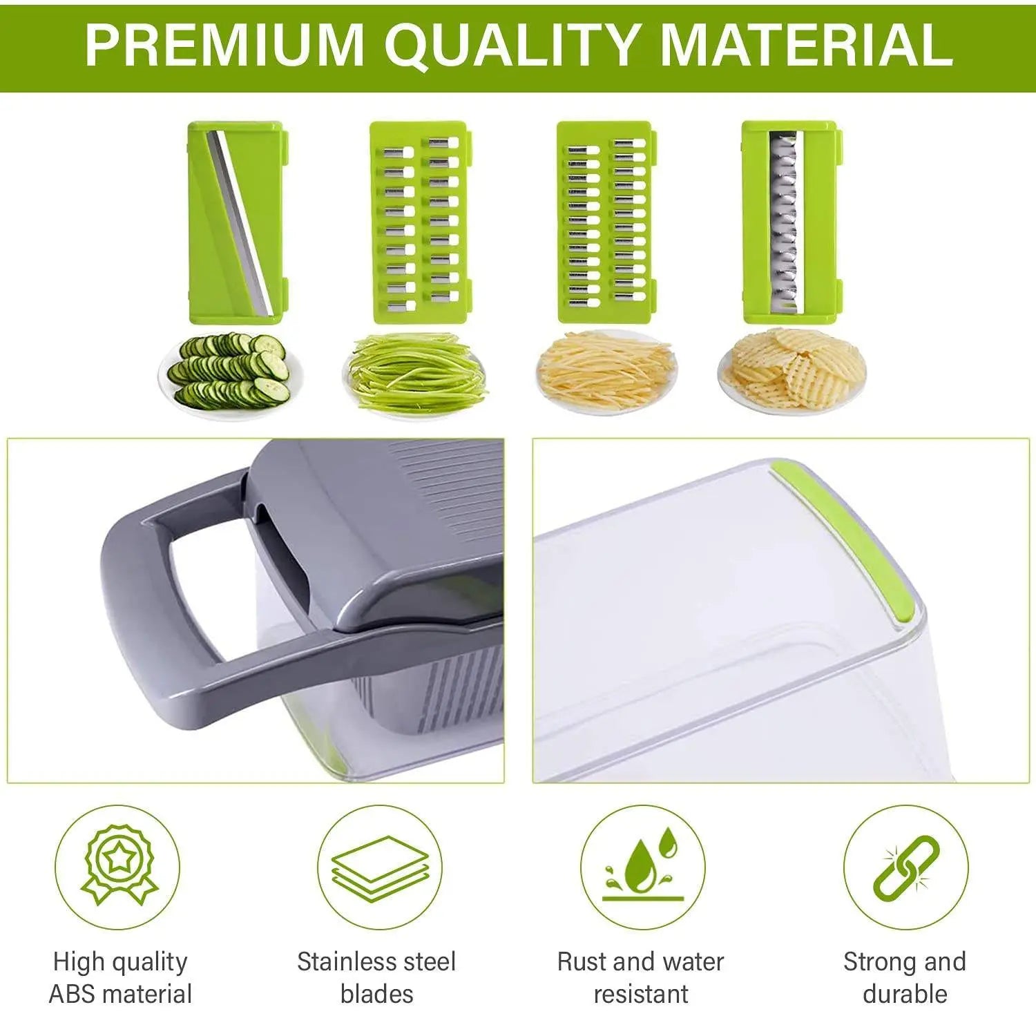 12 In 1 Manual Vegetable Chopper Kitchen Gadgets Food Chopper Onion Cutter Vegetable Slicer M.Noor