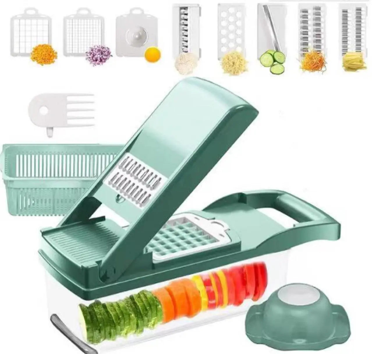 12 In 1 Manual Vegetable Chopper Kitchen Gadgets Food Chopper Onion Cutter Vegetable Slicer M.Noor