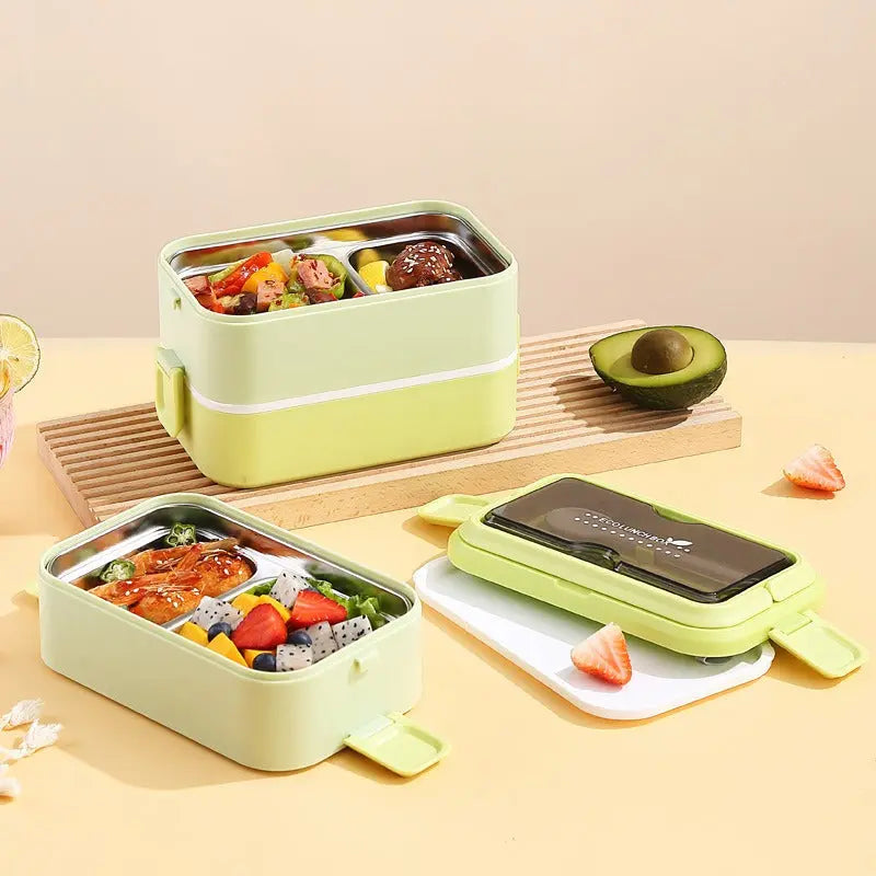 304 stainless steel lunch bento box heating portable fast food insulation multi-layer microwave lunch box