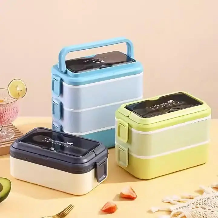 304 stainless steel lunch bento box heating portable fast food insulation multi-layer microwave lunch box