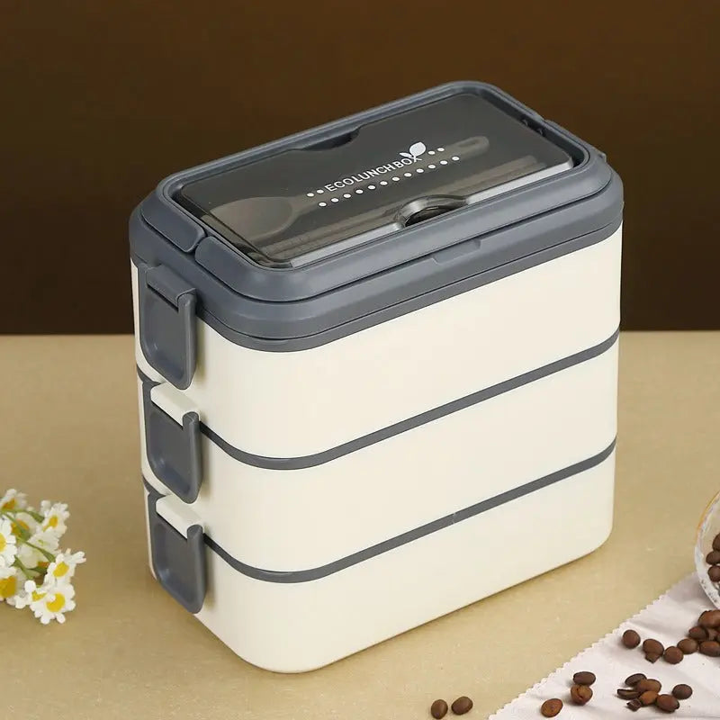 304 stainless steel lunch bento box heating portable fast food insulation multi-layer microwave lunch box