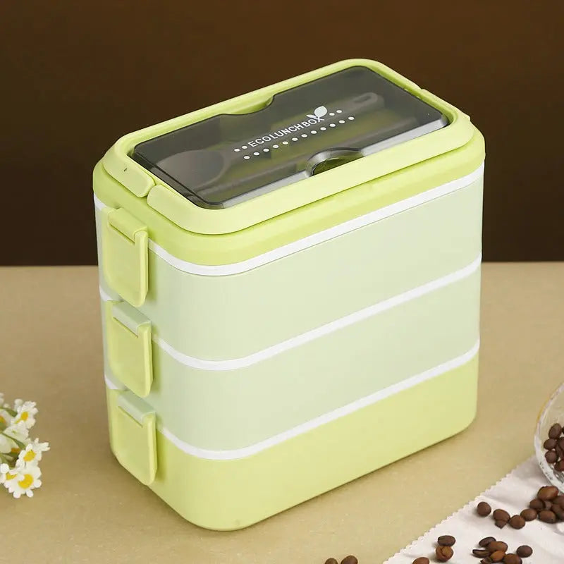 304 stainless steel lunch bento box heating portable fast food insulation multi-layer microwave lunch box