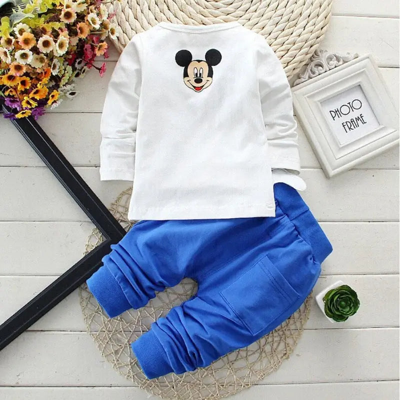 Baby Boys Clothes Spring Autumn Cartoon Leisure Long Sleeved T-shirts + Pants Newborn Baby Girl Clothes Kids Bebes Suits eprolo