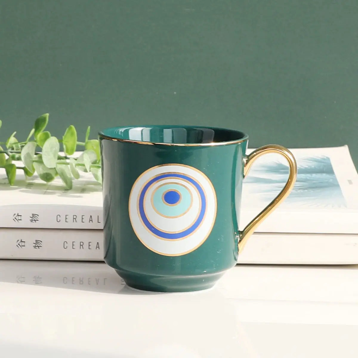 Big eyes mug ceramic water cup ins simple cup