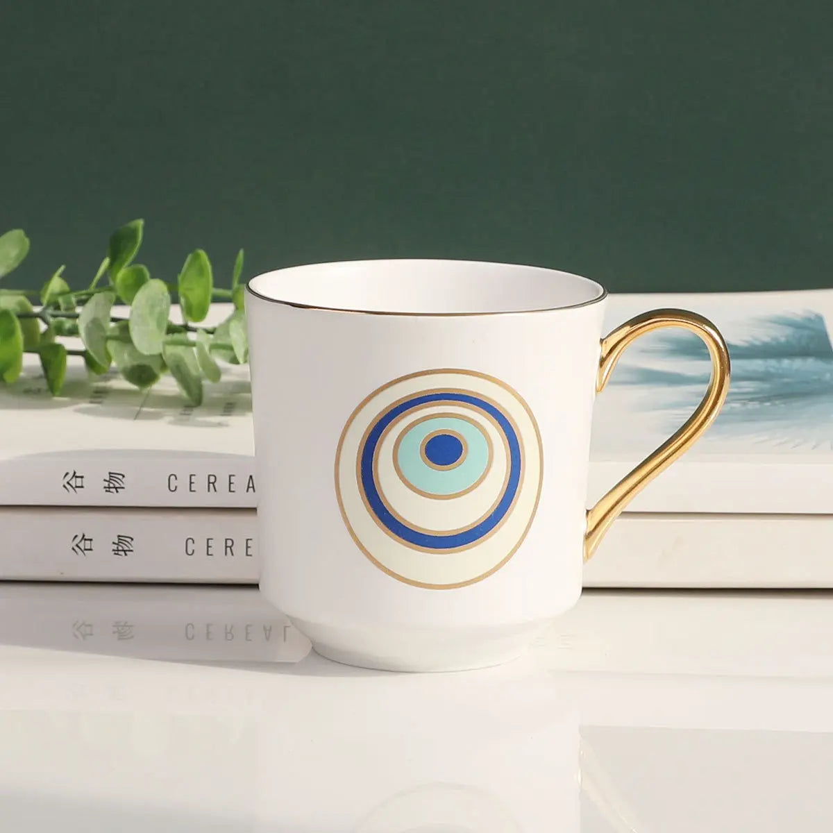 Big eyes mug ceramic water cup ins simple cup