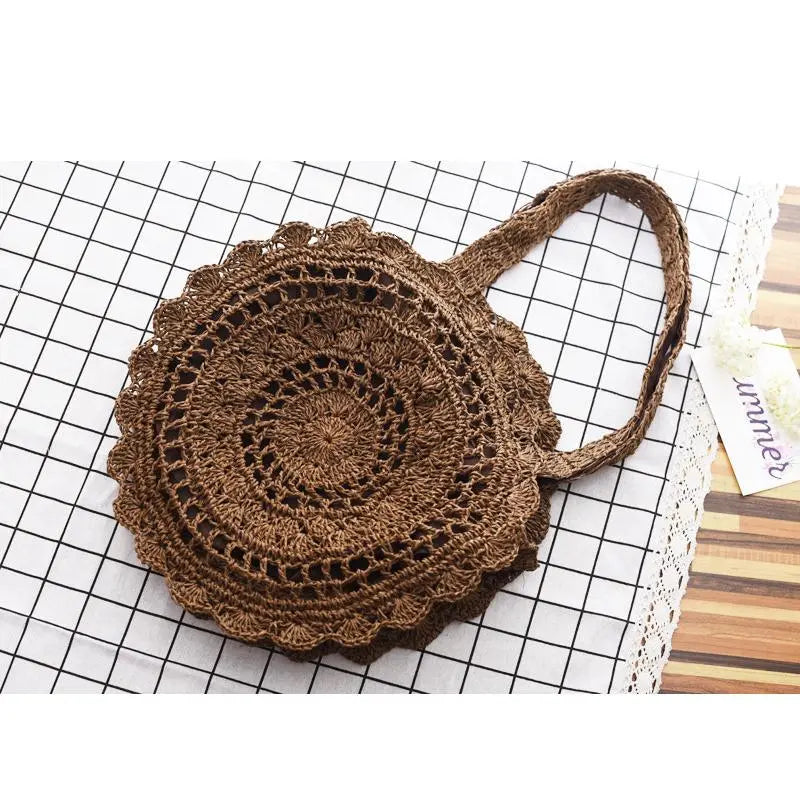 Bohemian Straw Bags Vintage Rattan Bag Handmade Kintted Travel Bags eprolo