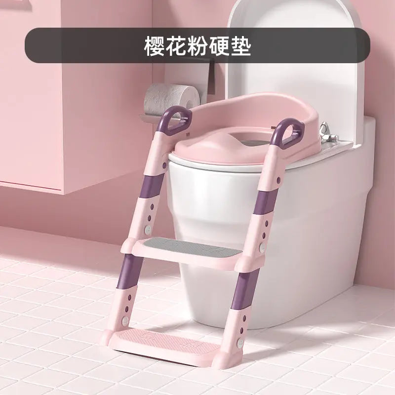 Children&#039;s Toilet Ladder Foldable Baby Toilet Assistant Toilet Ladder For Boys And Girls Baby Ladder Handrail Toilet My store 1