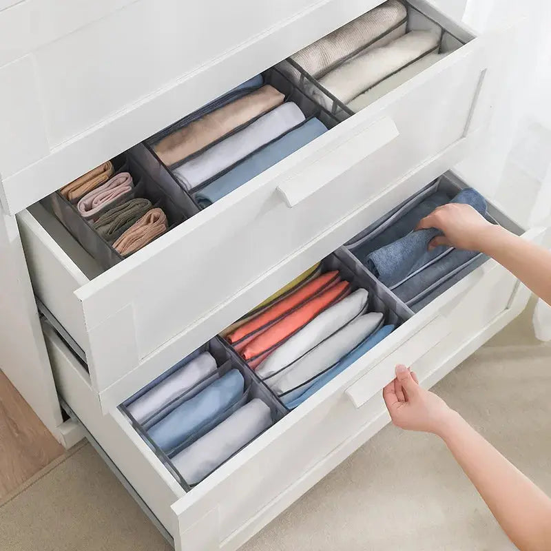 Clothes Organizer Trousers Clothes Jeans Storage Box Wardrobe Clothes Organizer Underwear Bra Socks Artifact Compartment Box