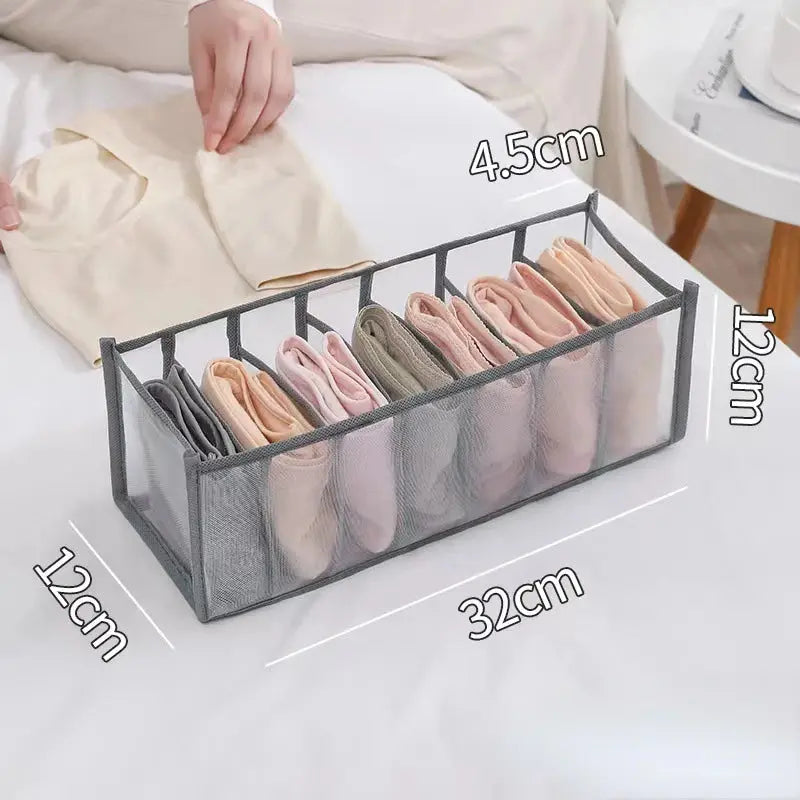 Clothes Organizer Trousers Clothes Jeans Storage Box Wardrobe Clothes Organizer Underwear Bra Socks Artifact Compartment Box