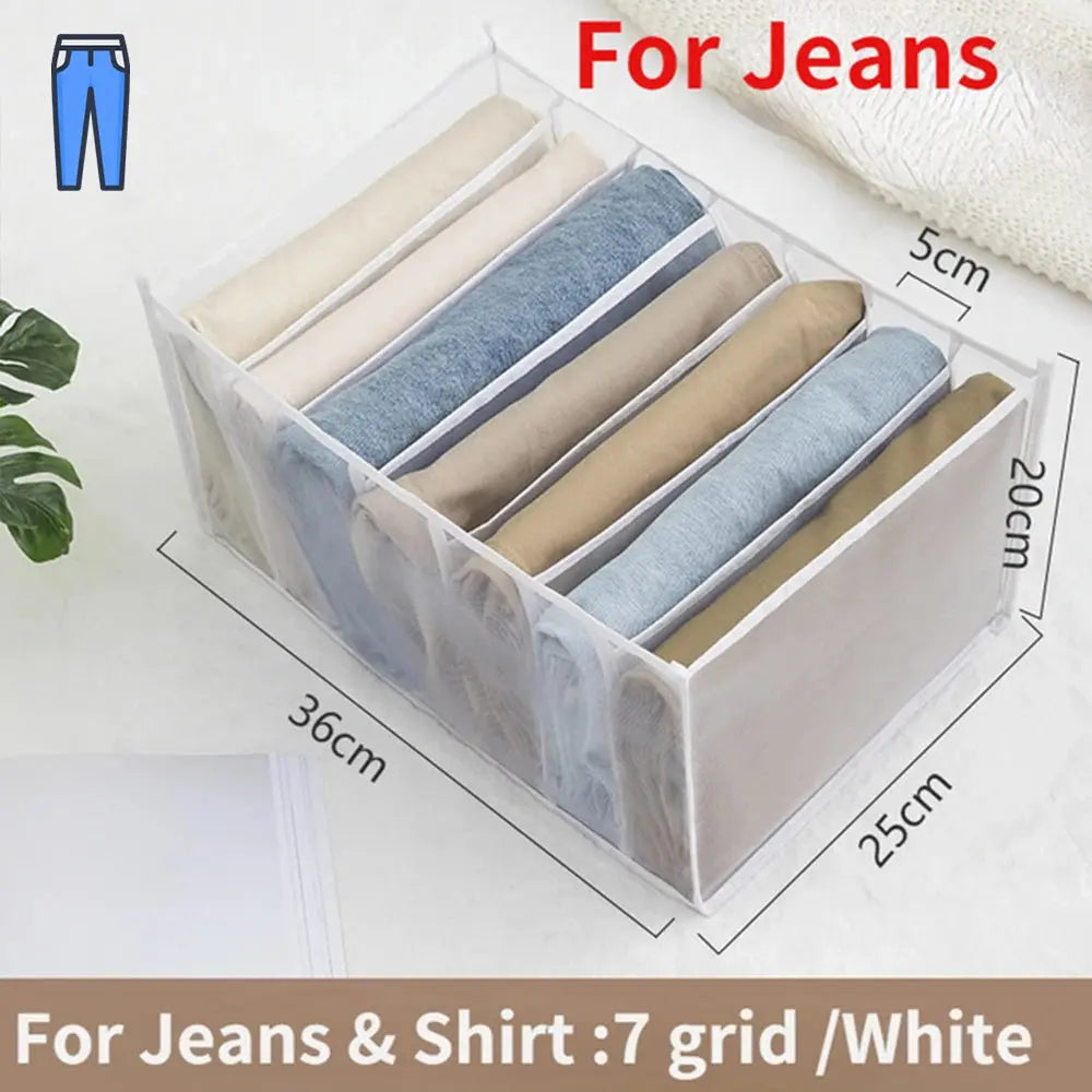 Clothes Organizer Trousers Clothes Jeans Storage Box Wardrobe Clothes Organizer Underwear Bra Socks Artifact Compartment Box