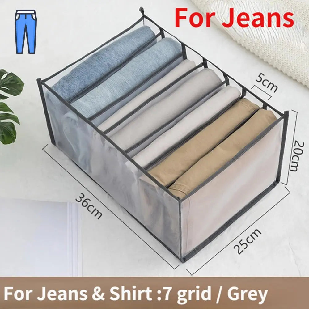 Clothes Organizer Trousers Clothes Jeans Storage Box Wardrobe Clothes Organizer Underwear Bra Socks Artifact Compartment Box