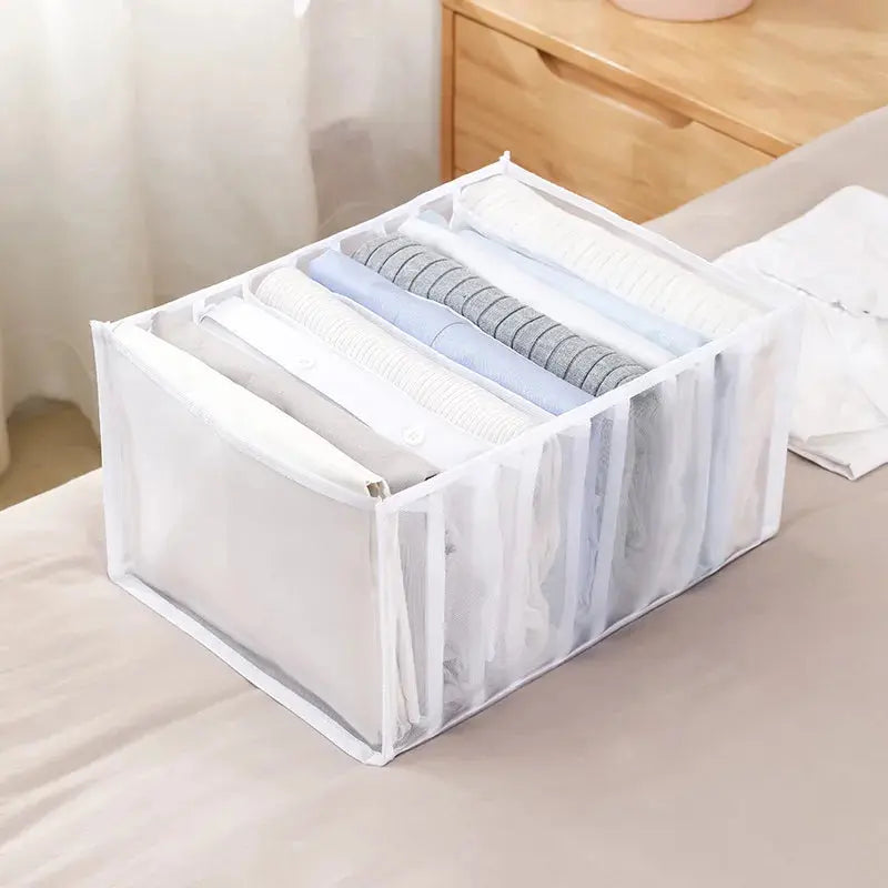 Clothes Organizer Trousers Clothes Jeans Storage Box Wardrobe Clothes Organizer Underwear Bra Socks Artifact Compartment Box