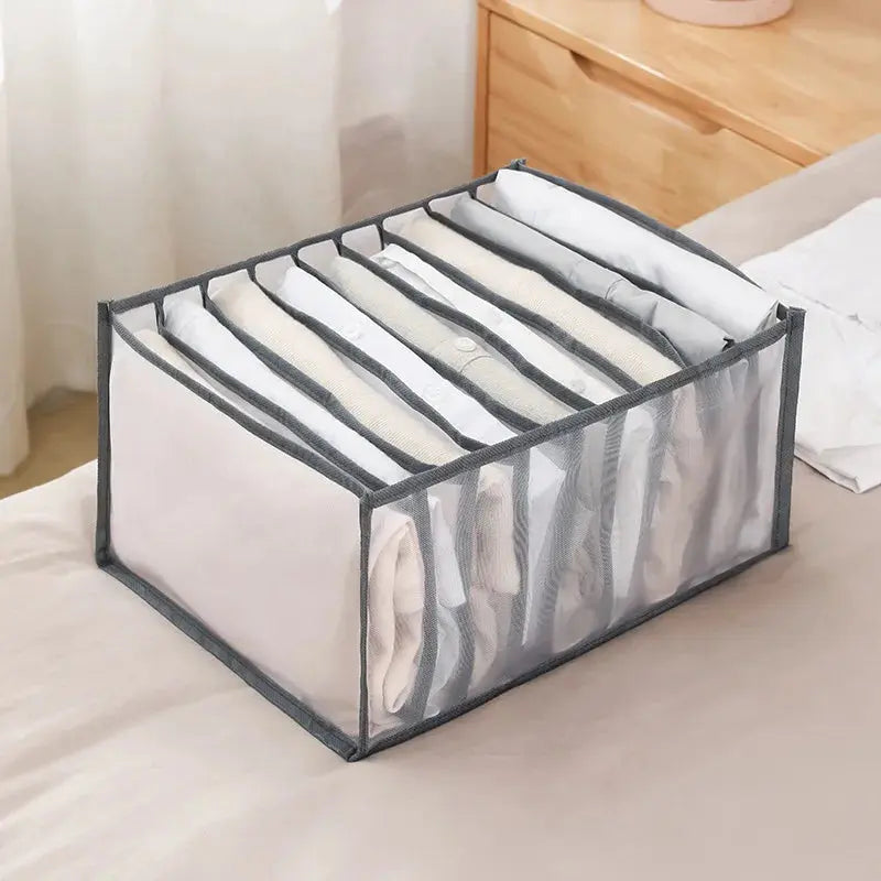 Clothes Organizer Trousers Clothes Jeans Storage Box Wardrobe Clothes Organizer Underwear Bra Socks Artifact Compartment Box