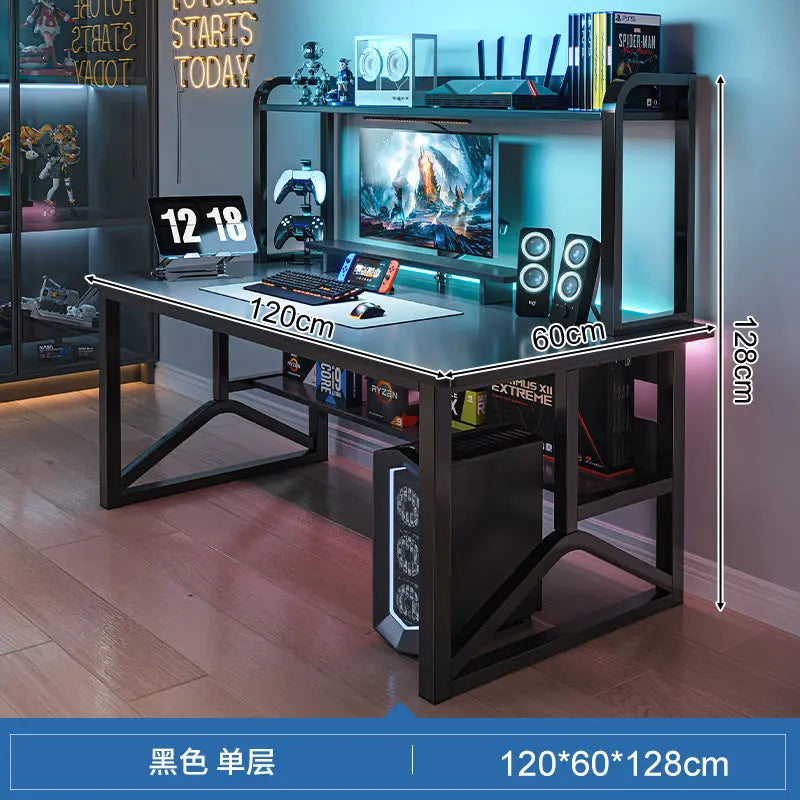 E-sports Table And Chair Combination Workbench Desk Bookshelf Integrated Home Student Learning Writing Desk Desktop Computer Table My store 1