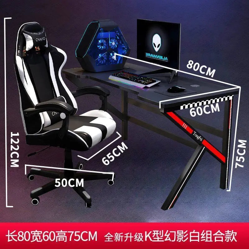 E-sports Table And Chair Computer Table And Chair Set Anchor Desktop Computer Desk Home Study Desk Writing Table And Chair Game Table Sports