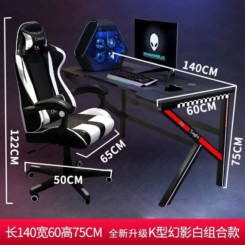 E-sports Table And Chair Computer Table And Chair Set Anchor Desktop Computer Desk Home Study Desk Writing Table And Chair Game Table Sports