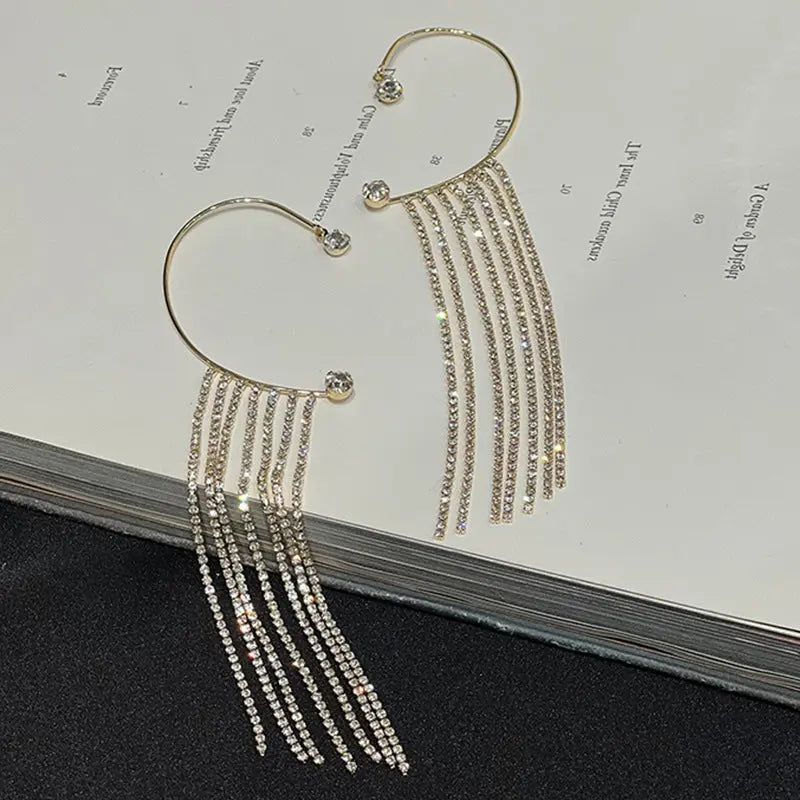 Fashionable And Simple Long Tassel Earrings M.Noor