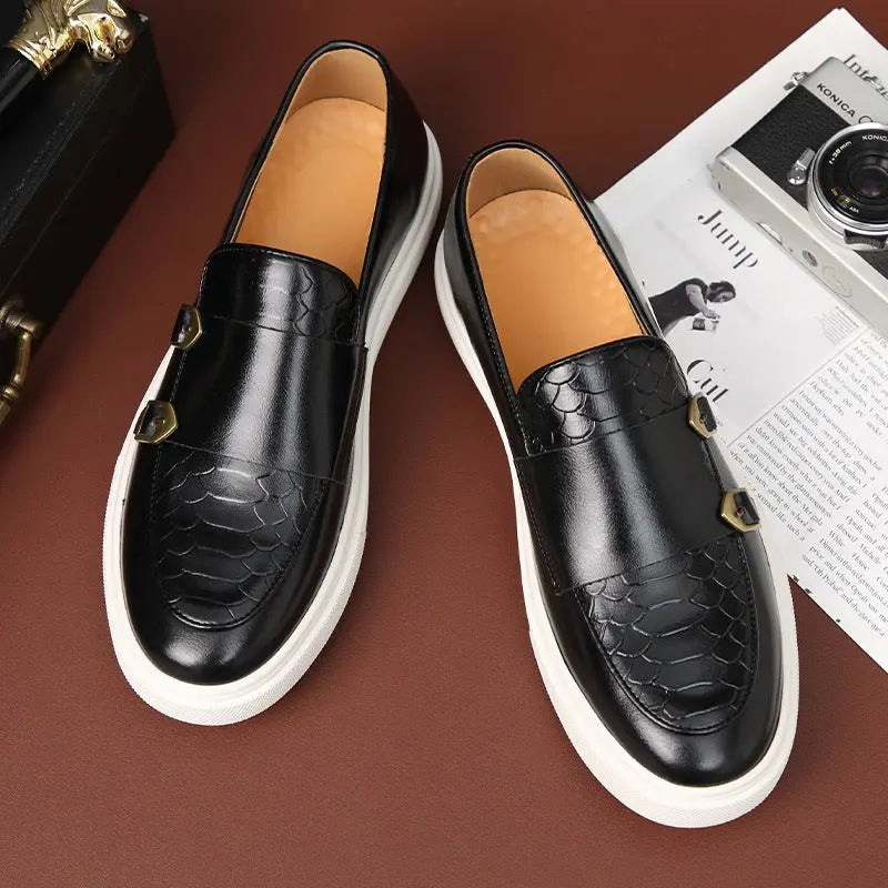 Fashionable casual leather shoes for men's shoes and men's board shoes