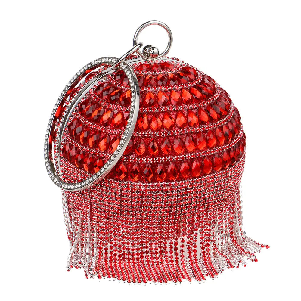 Fringe Evening Bags Ladies Fashion Ball Round Tote Bag Banquet Dress Evening Bags eprolo