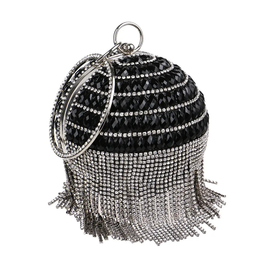 Fringe Evening Bags Ladies Fashion Ball Round Tote Bag Banquet Dress Evening Bags eprolo