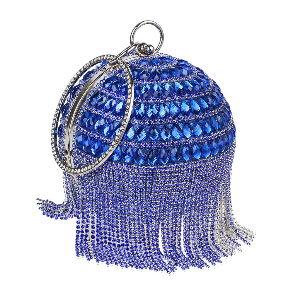 Fringe Evening Bags Ladies Fashion Ball Round Tote Bag Banquet Dress Evening Bags eprolo