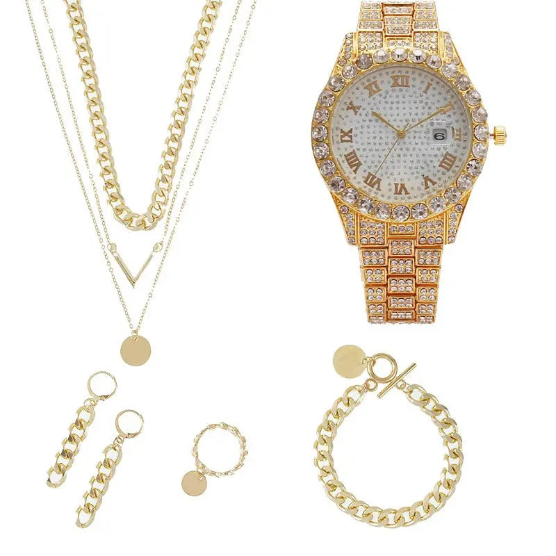 Ladies Watch 5 sets Women's Watch Jewelry 5-piece Set New Quartz Watch Gift Set Watch eprolo