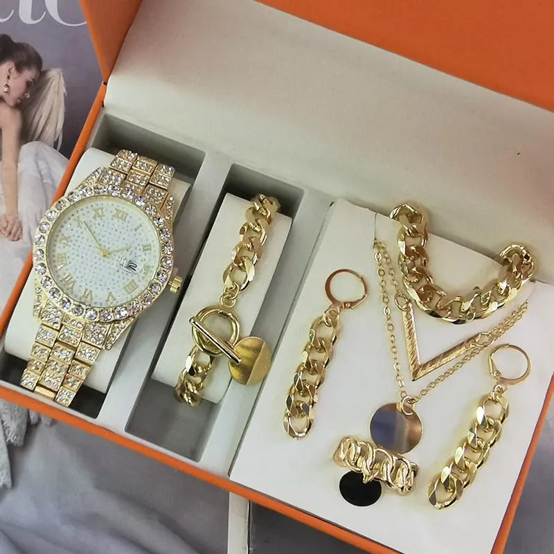 Ladies Watch 5 sets Women's Watch Jewelry 5-piece Set New Quartz Watch Gift Set Watch eprolo