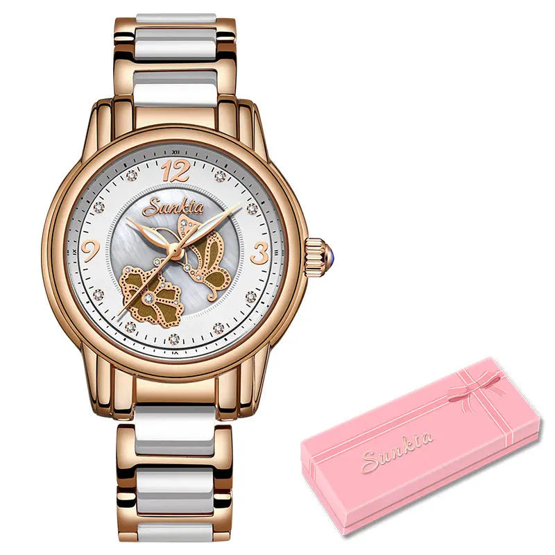 Lige High Quality Ceramic Watch Ladies Watch Exquisite Waterproof Watch eprolo