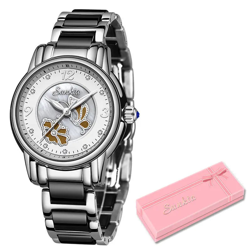 Lige High Quality Ceramic Watch Ladies Watch Exquisite Waterproof Watch eprolo