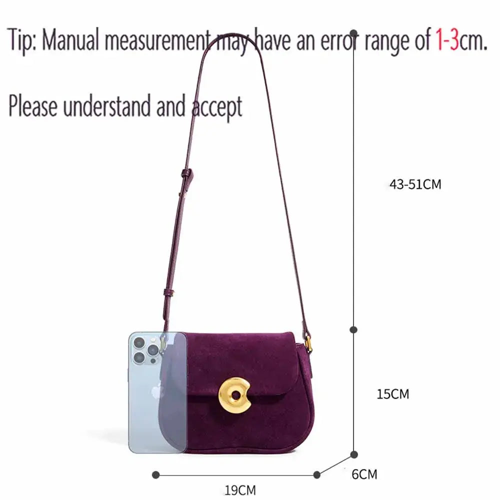 Motingsome Luxury Suede Cowhide Leather Women Bag Niche Designer Bags Chic Lady Wedding Party Small Shoulder Bags Mini Tote eprolo