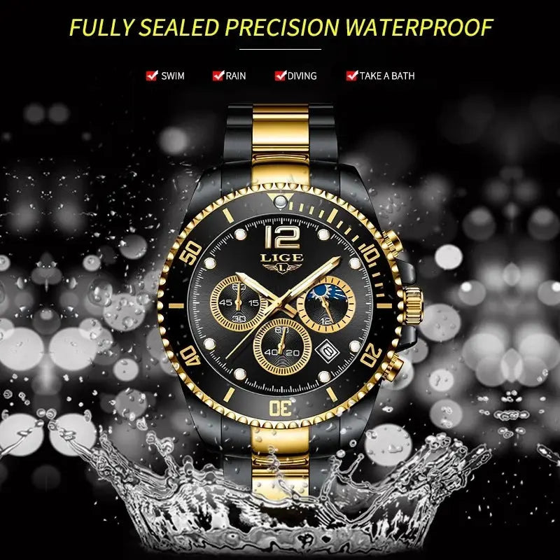 New Quartz Watch Men's Sports Waterproof Watch Multifunctional Chronograph eprolo