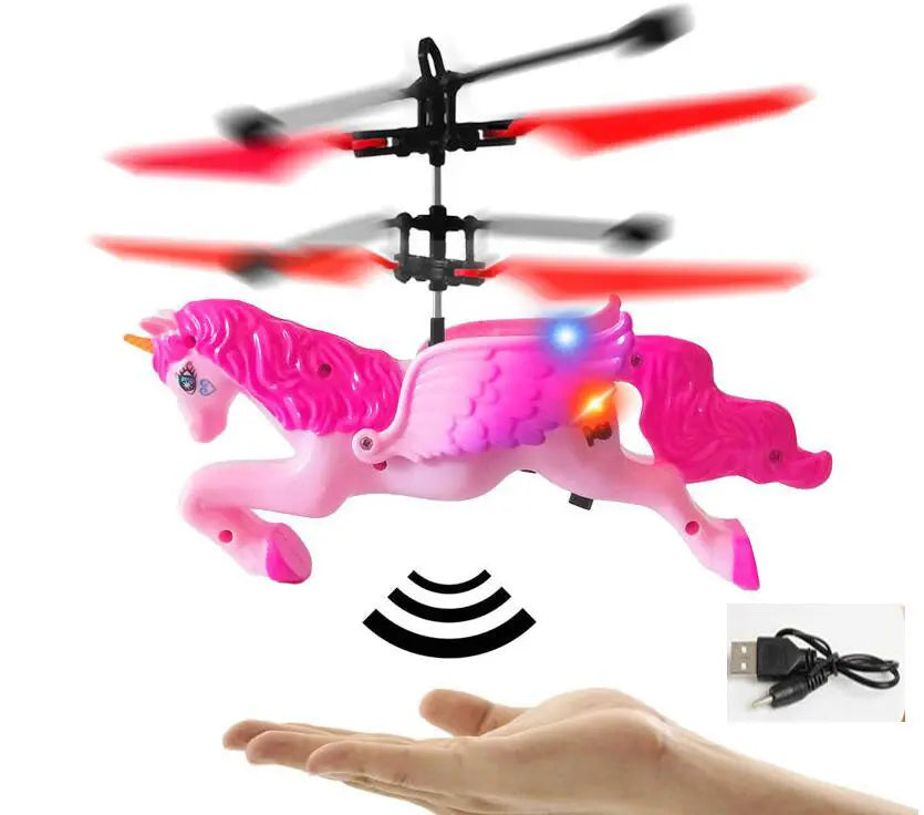 New Unicorn Induction Flying Machine Induction Pegasus Cartoon Helicopter Children's Toy eprolo