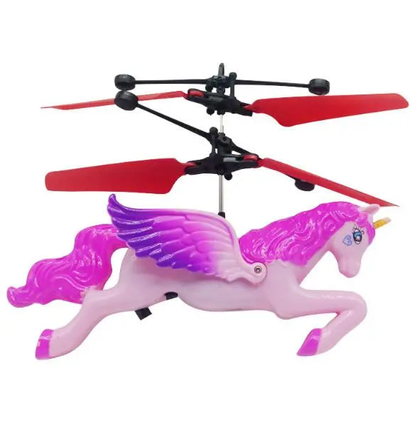 New Unicorn Induction Flying Machine Induction Pegasus Cartoon Helicopter Children's Toy eprolo