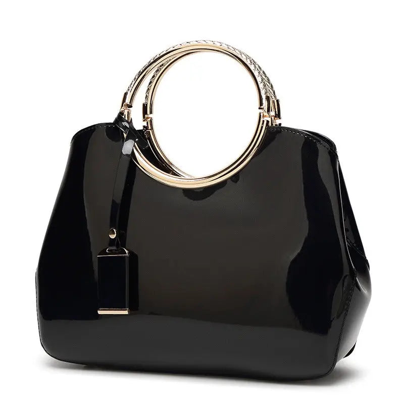 One-shoulder wedding bag shiny patent leather handle crossbody handbag bridal bag eprolo