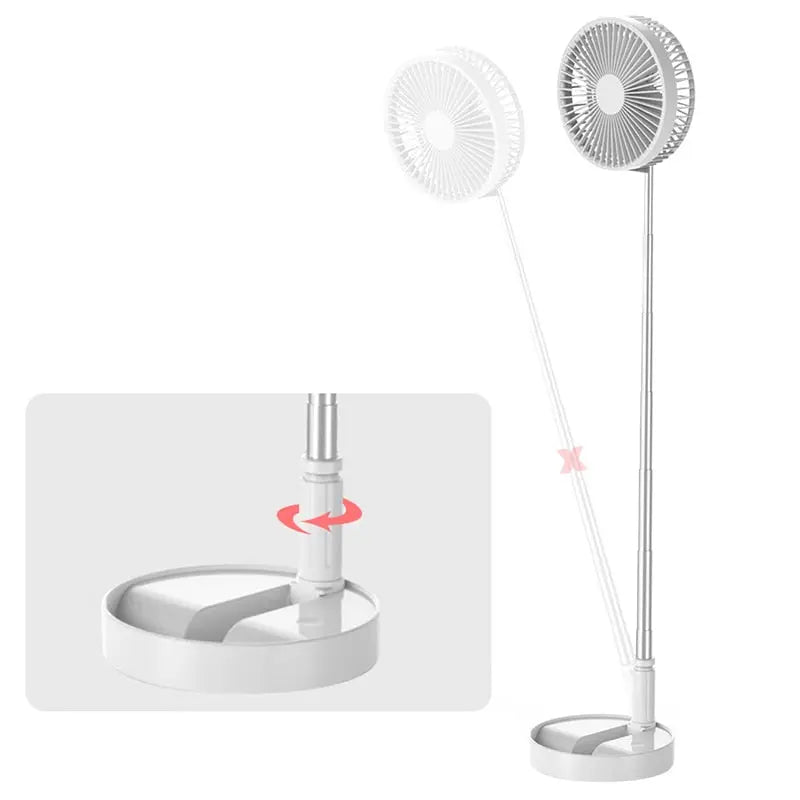 Outdoor Tools Telescopic Folding Table Fan Multi-Function Desktop USB Charging Fan Adjustable Angle Travel Outdoor Gadget eprolo