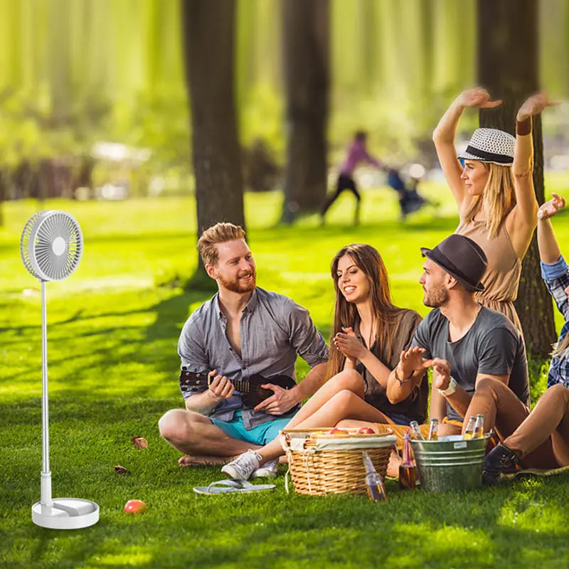 Outdoor Tools Telescopic Folding Table Fan Multi-Function Desktop USB Charging Fan Adjustable Angle Travel Outdoor Gadget eprolo