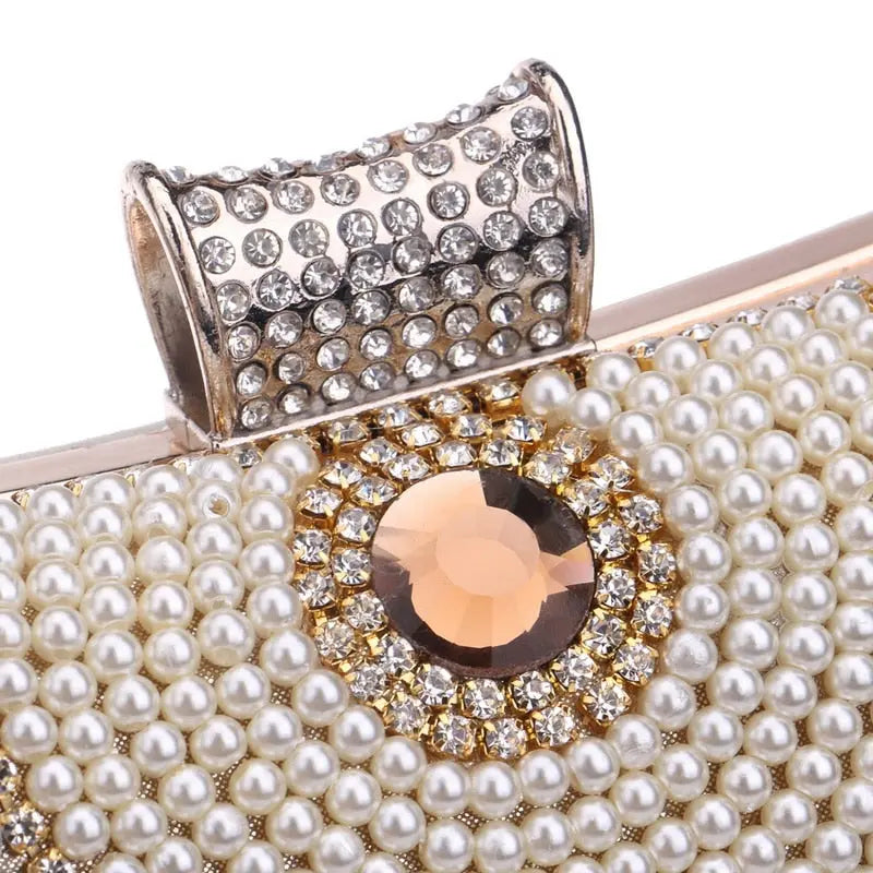 Rhinestones Tassel Clutch Diamonds Beaded Metal Evening Bags Chain Shoulder Messenger Purse Evening Bags For Wedding Bag eprolo