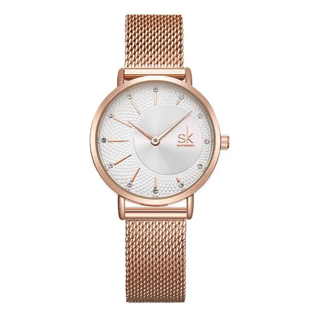 SHENGKE SK Women Watch Top Brand Luxury 2019 Rose Gold Women Bracelet Watch For Ladies Wrsit Watch Montre Femme Relogio Feminino eprolo