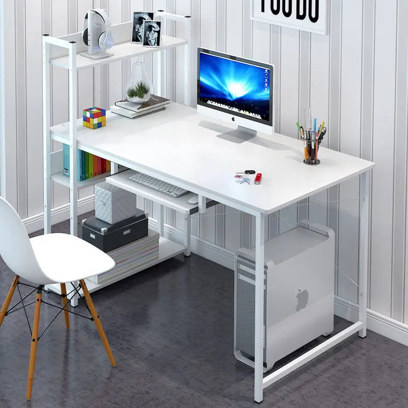 Simple Bookshelf Computer Desk Desktop Home Desk Bedroom Student Economical Desk Simple Modern Writing Combination M.Noor