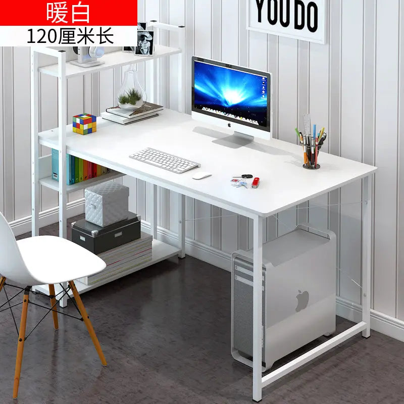 Simple Bookshelf Computer Desk Desktop Home Desk Bedroom Student Economical Desk Simple Modern Writing Combination M.Noor