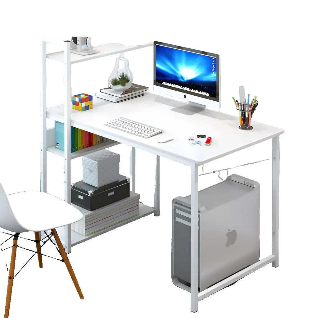 Simple Bookshelf Computer Desk Desktop Home Desk Bedroom Student Economical Desk Simple Modern Writing Combination M.Noor