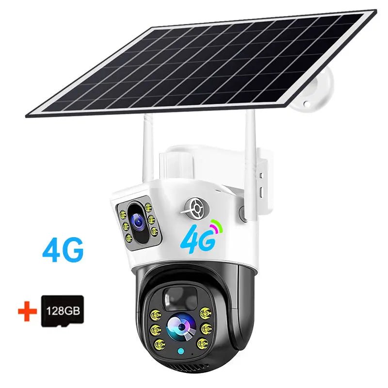 V380PRO  4G Solar Camera 4MP Dual Lens Home Security  Camera With Solar Panel eprolo