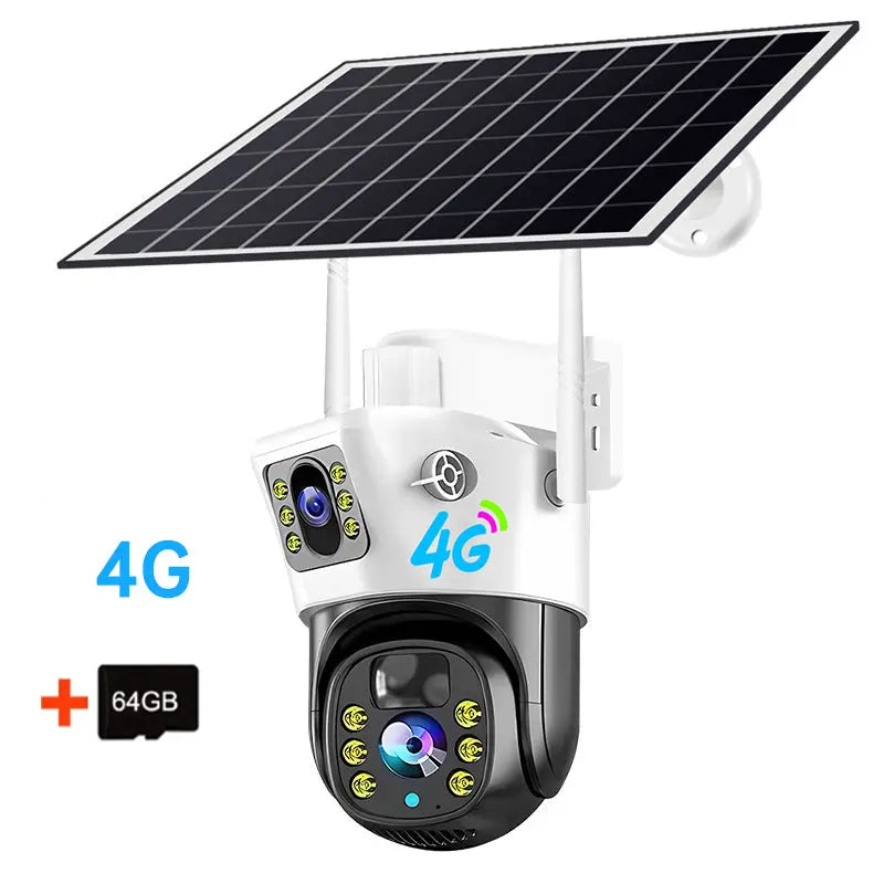 V380PRO  4G Solar Camera 4MP Dual Lens Home Security  Camera With Solar Panel eprolo