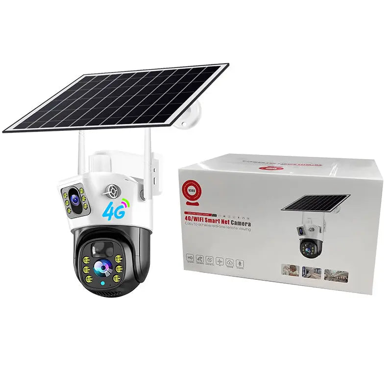 V380PRO  4G Solar Camera 4MP Dual Lens Home Security  Camera With Solar Panel eprolo