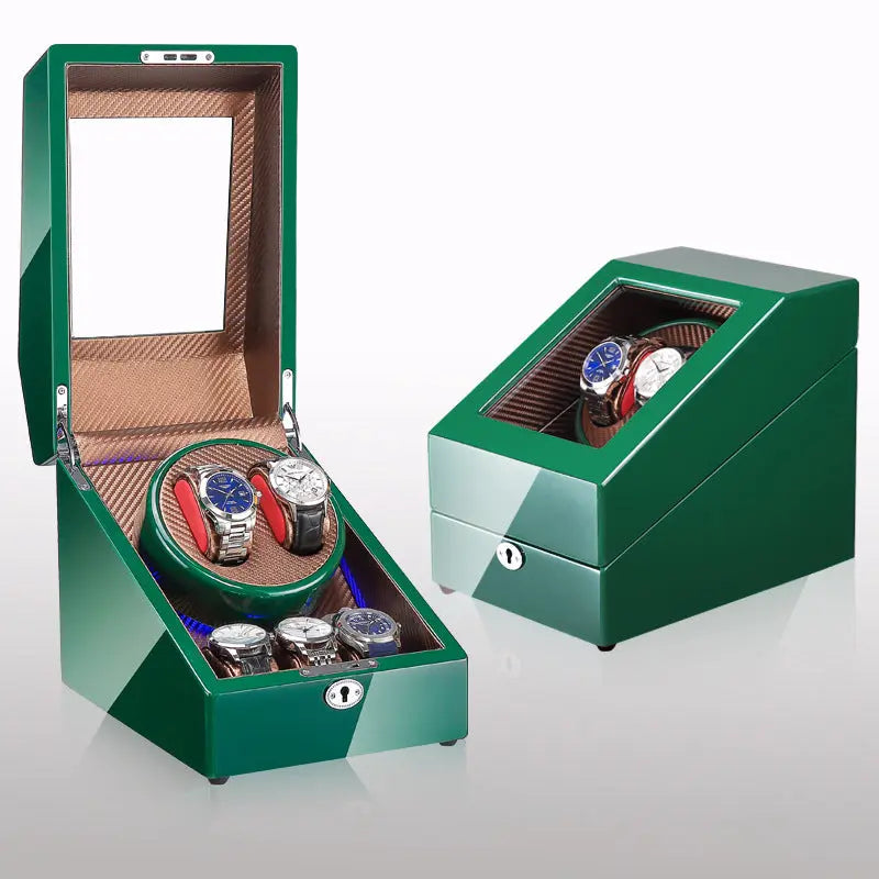 Watch winding box, watch shaker, storage box, LED light, lid open and stop, watch shaker eprolo