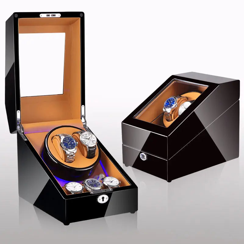 Watch winding box, watch shaker, storage box, LED light, lid open and stop, watch shaker eprolo