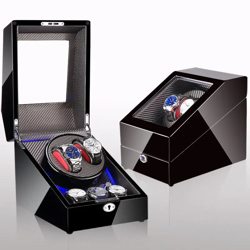 Watch winding box, watch shaker, storage box, LED light, lid open and stop, watch shaker eprolo