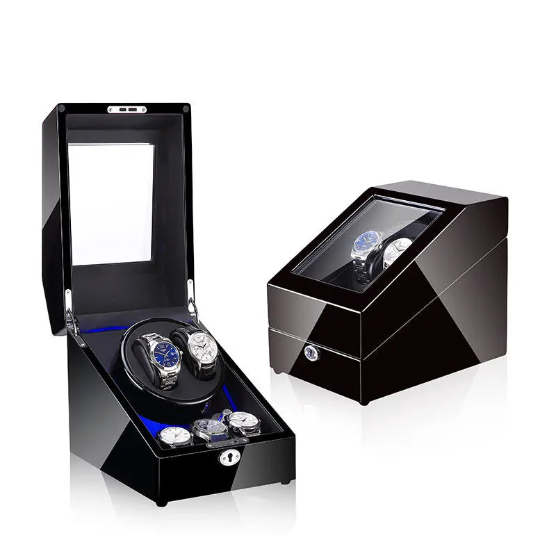 Watch winding box, watch shaker, storage box, LED light, lid open and stop, watch shaker eprolo