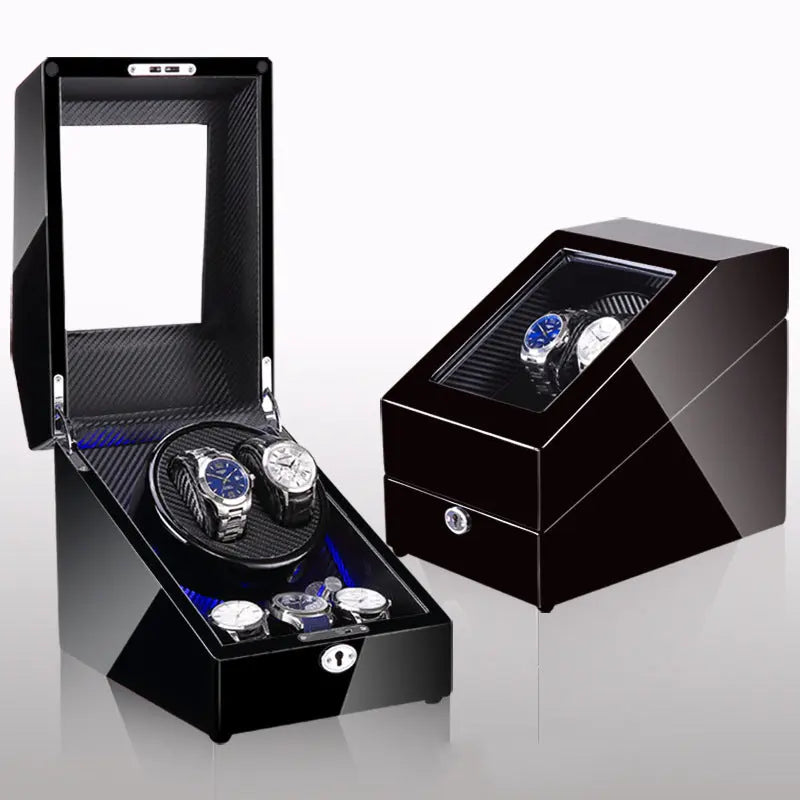 Watch winding box, watch shaker, storage box, LED light, lid open and stop, watch shaker eprolo