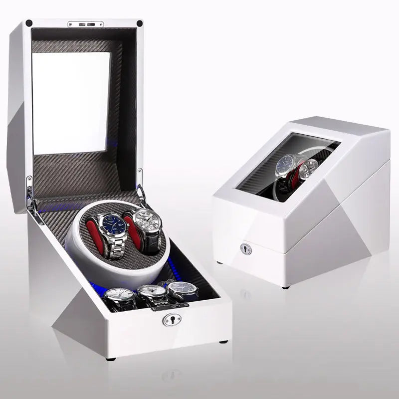 Watch winding box, watch shaker, storage box, LED light, lid open and stop, watch shaker eprolo